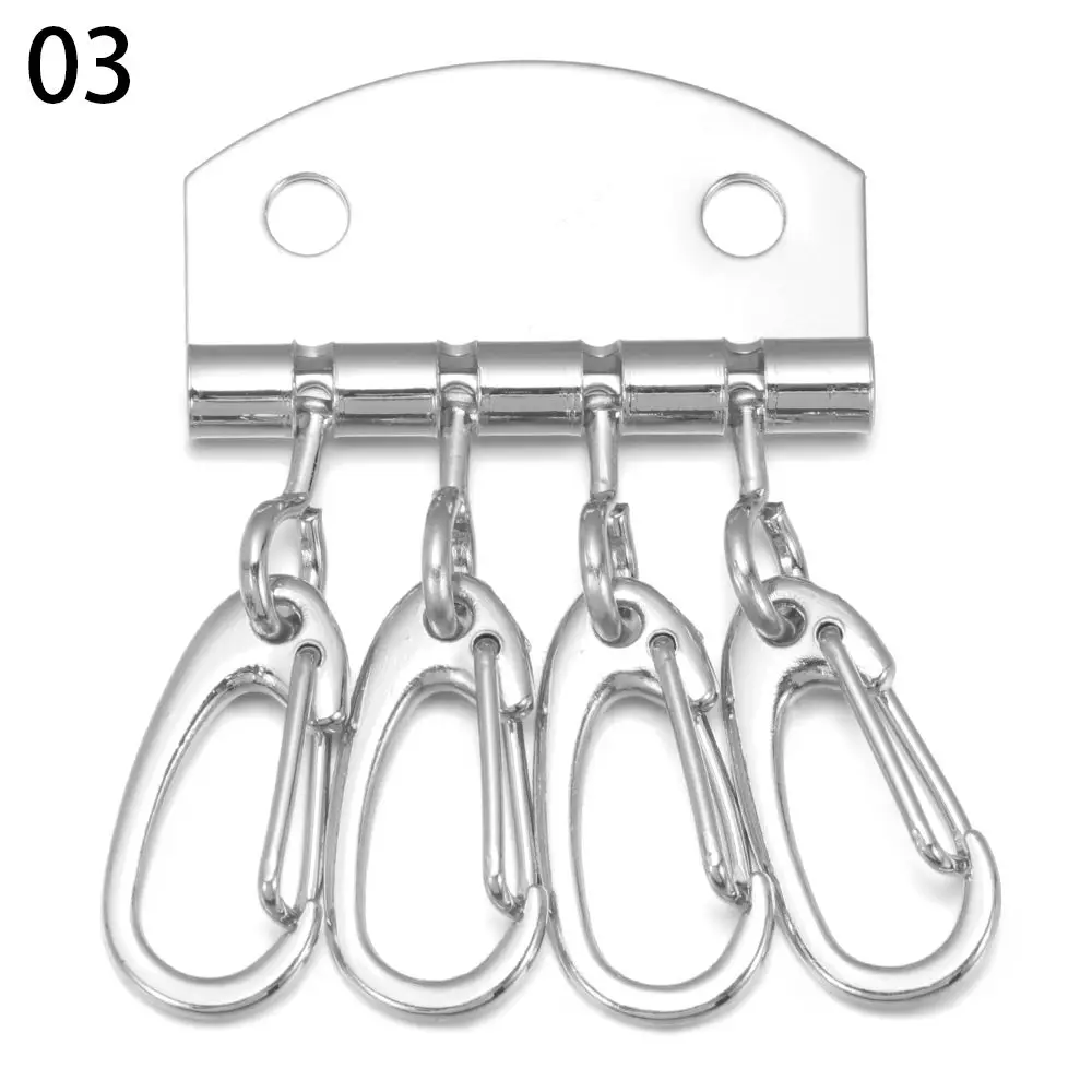 4Pcs New Accessories Keyring Row Rivet Hook Metal Leather Craft Leather Bag Buckles Key Patchwork Holders