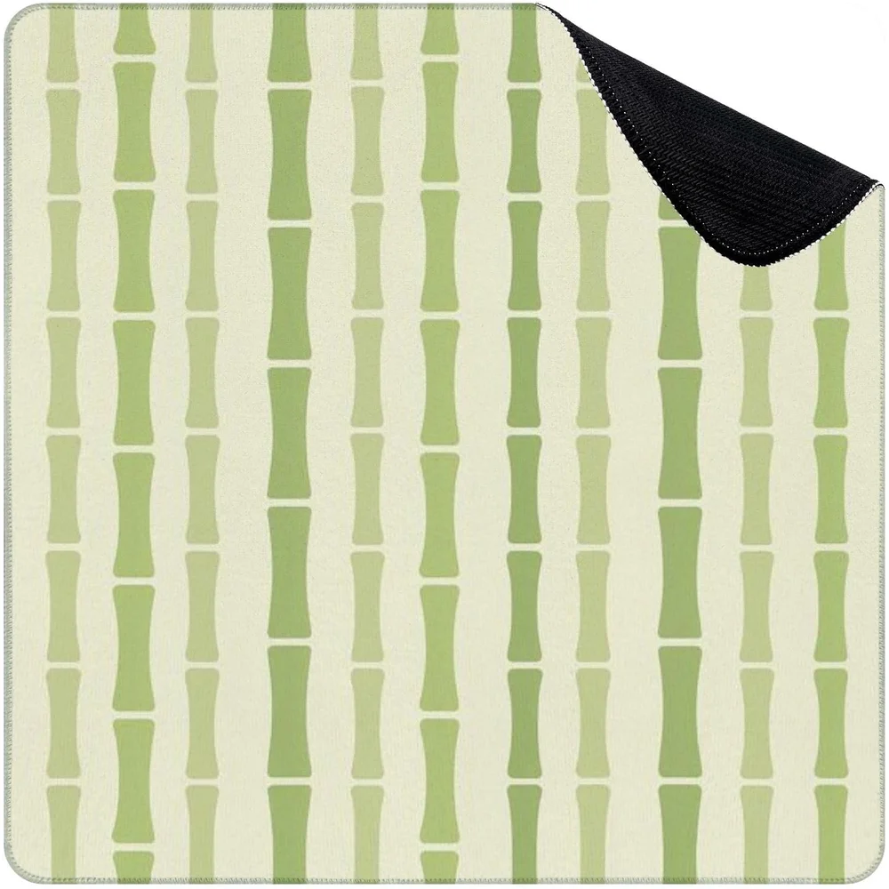 Mahjong Mat for Table Green Bamboo Vertical Seamless Stripe 31.5