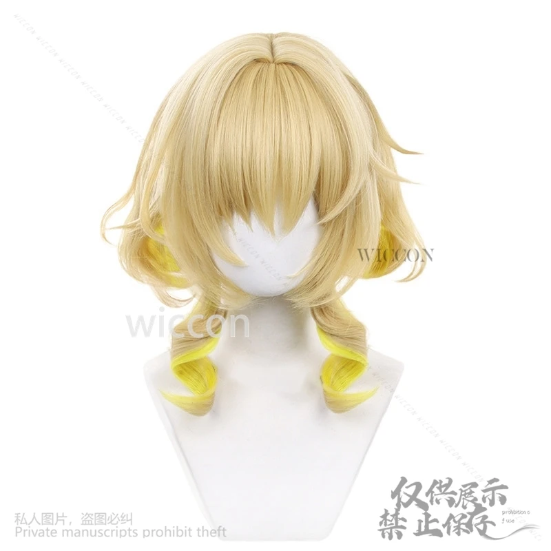أنيمي لعبة هونكاي ستار السكك الحديدية Aglaea تأثيري الشعر الاصطناعية 35 سنتيمتر الباروكات قصيرة مقاومة للحرارة شعر الحفلات + غطاء شعر مستعار هالوين مخصصة