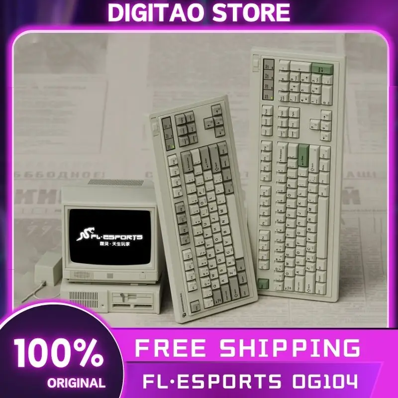 

Fl·Esports Og104 84/104keys Mechanical Keyboard Wireless Bluetooth 3-Mode Hot-Swap Og87 Keyboards Rgb Office Gaming Keyboards