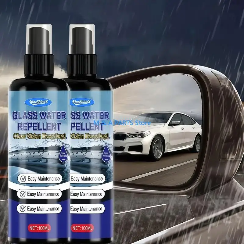 U1JF 100ml Automotive Windscreen Sprayer with Towel Resists Water Drops And Improves Safety Windshield Water Repellant Sprayer