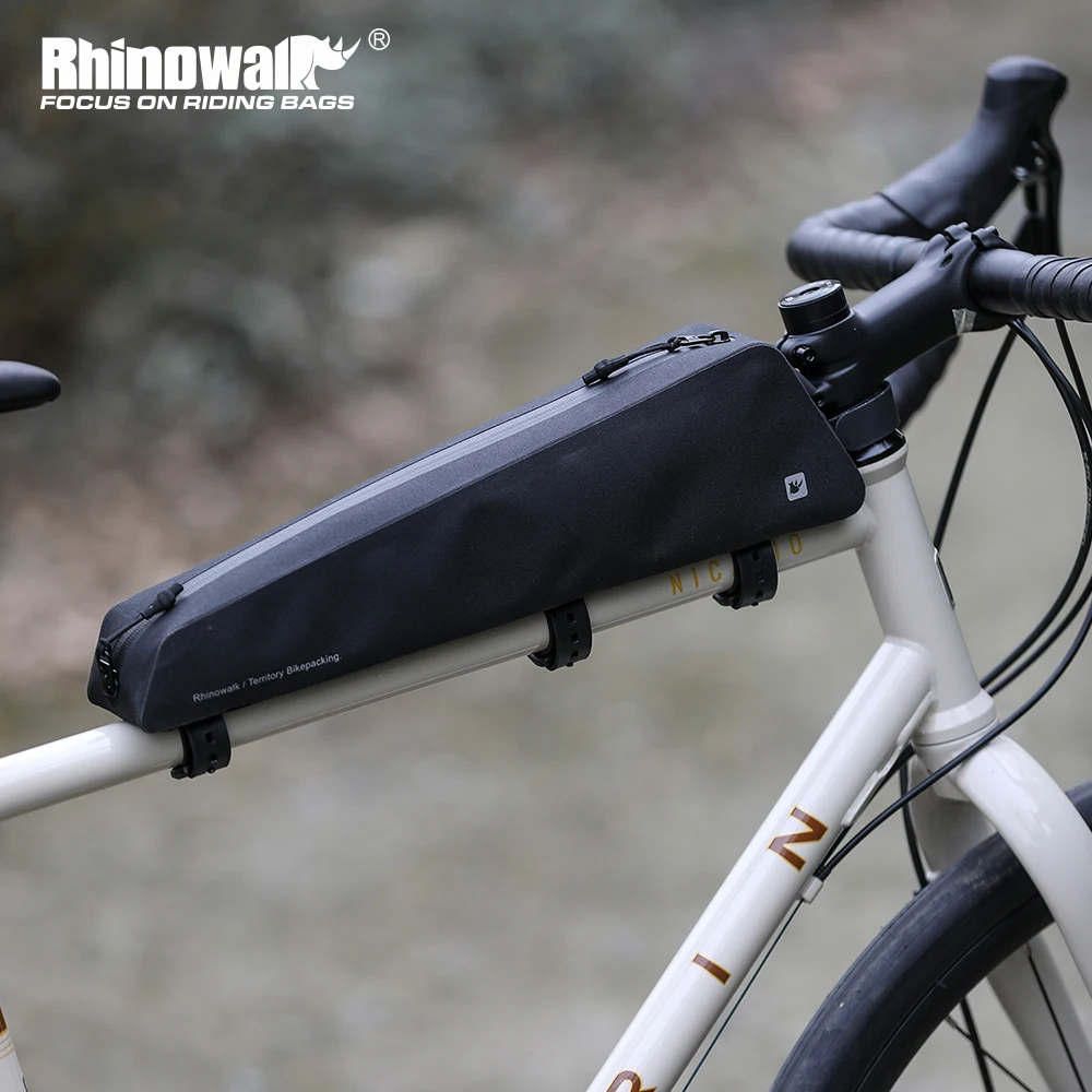 

Водонепроницаемая сумка Rhinowalk для верхней трубы велосипеда, 1.6 л, расширенная, для передней рамы, для хранения, для велопоходов, для MTB и Gravel-велосипедов