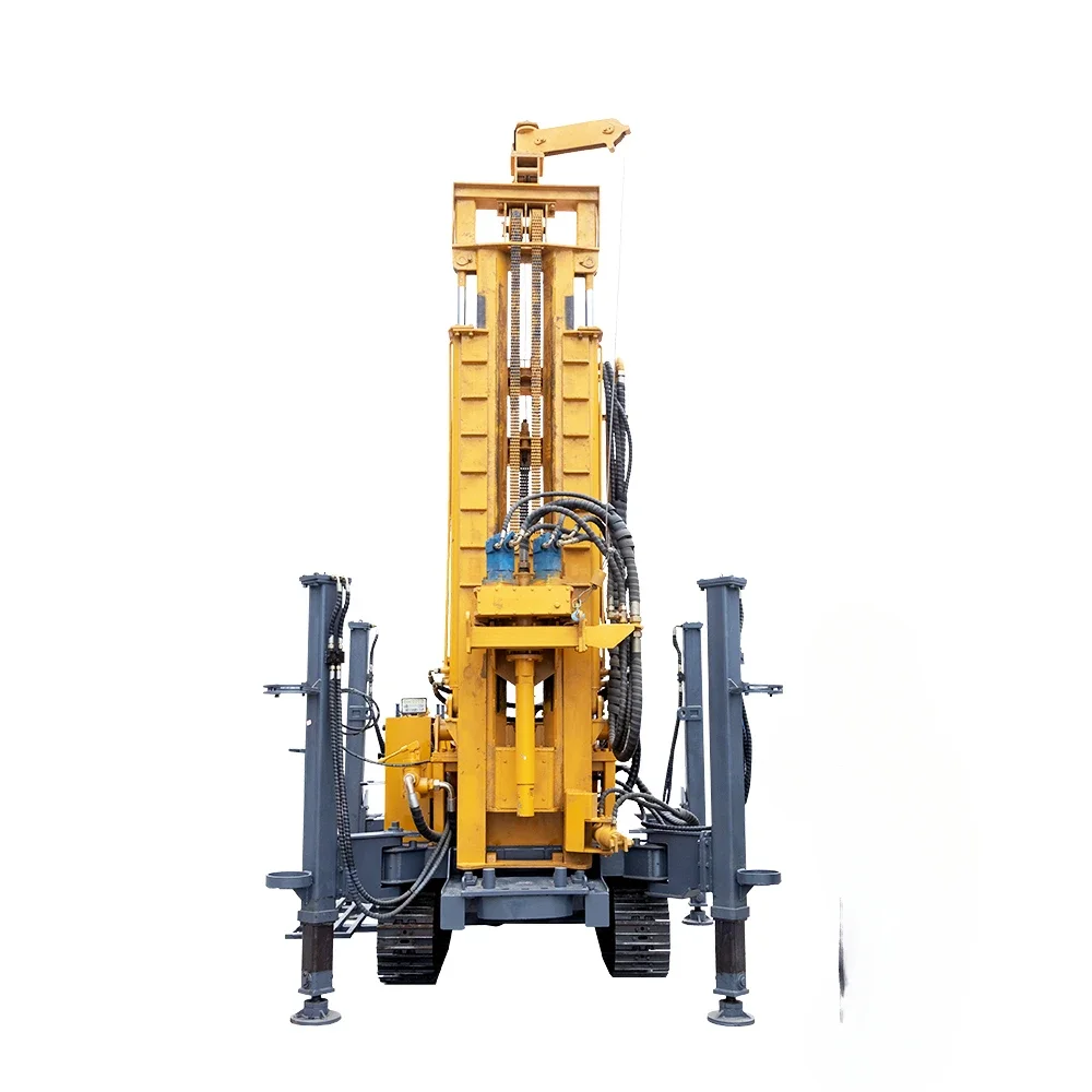 

200m 300m Drilling Depth Pneumatic DTH Crawler for Water Well Rig Machine Driven By Diesel Engine Easy to Operate