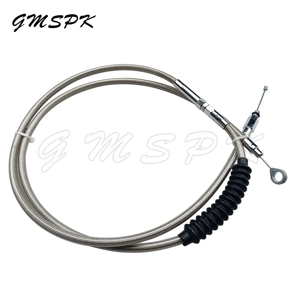 Braided Stainless Steel 180cm Clutch Line 130cm Throttle Cable Set Fit for Harley Sportster 883 1200 Dyna Softail Heritage Road