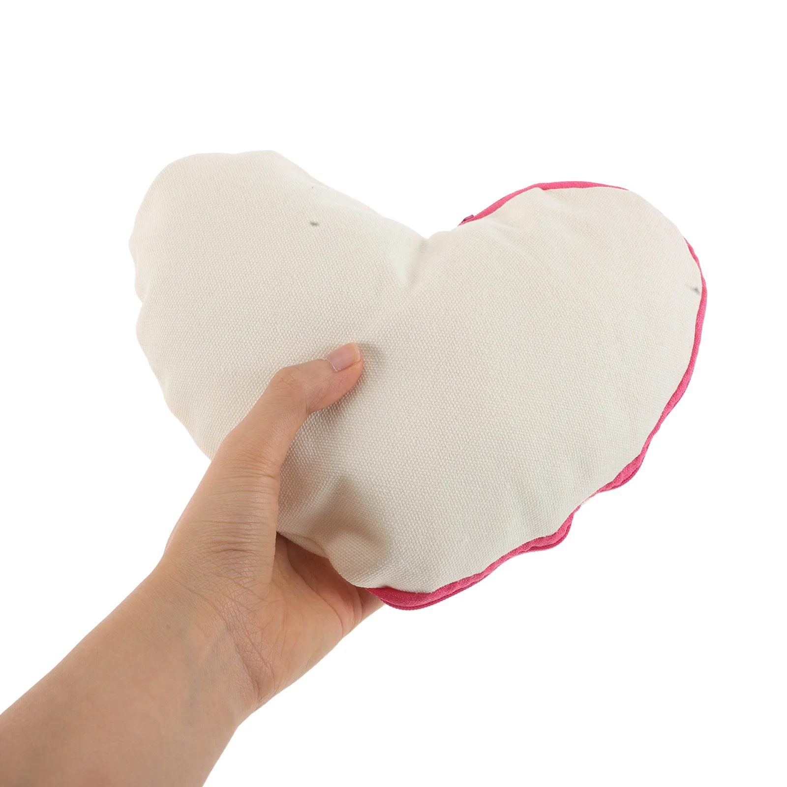 6 قطعة أكياس قماش التسامي فارغة على شكل قلب لتقوم بها بنفسك نقل الحرارة سستة مقلمة للمدرسة الفن الحرفية السفر ماكياج