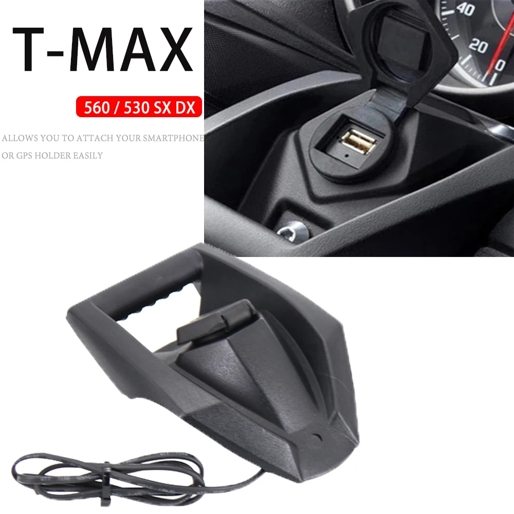 

2017 2018 2019 Motorcycle USB Charging Holder Mount For Yamaha T-MAX T-max 530 / 560 Phone Navigation Bracket