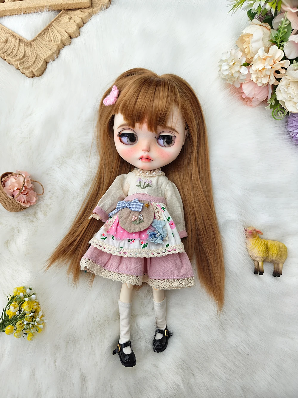 Nuovi vestiti per bambole Blythe vestito casual con gonna carino fatto a mano OB22 OB24 AZONE Accessori per bambole Blythe Abito blythe abbigliamento