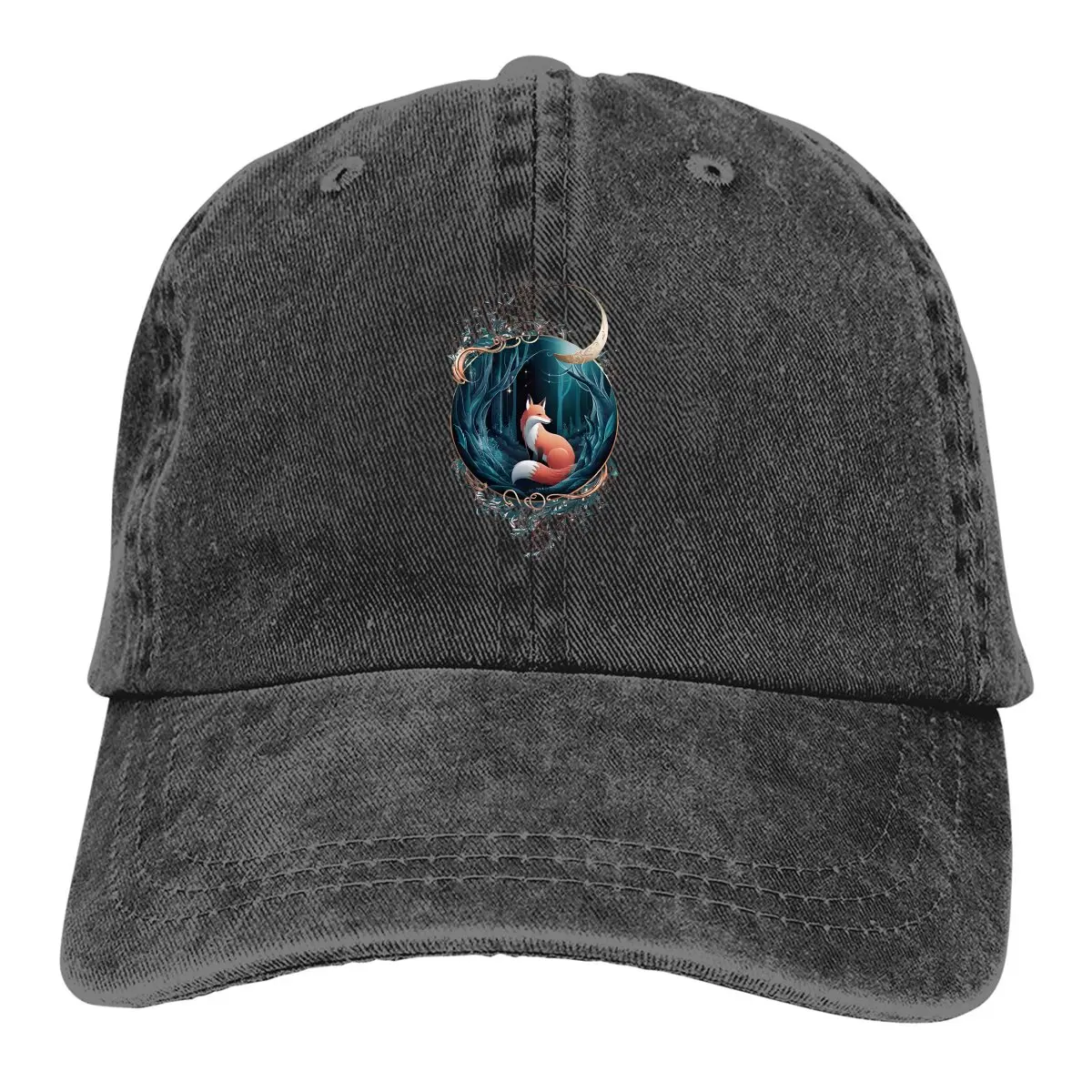 Washed Men's Baseball Cap Beautiful Night Wrap Trucker Snapback Caps Dad Hat A Fox In The Wild Golf Hats