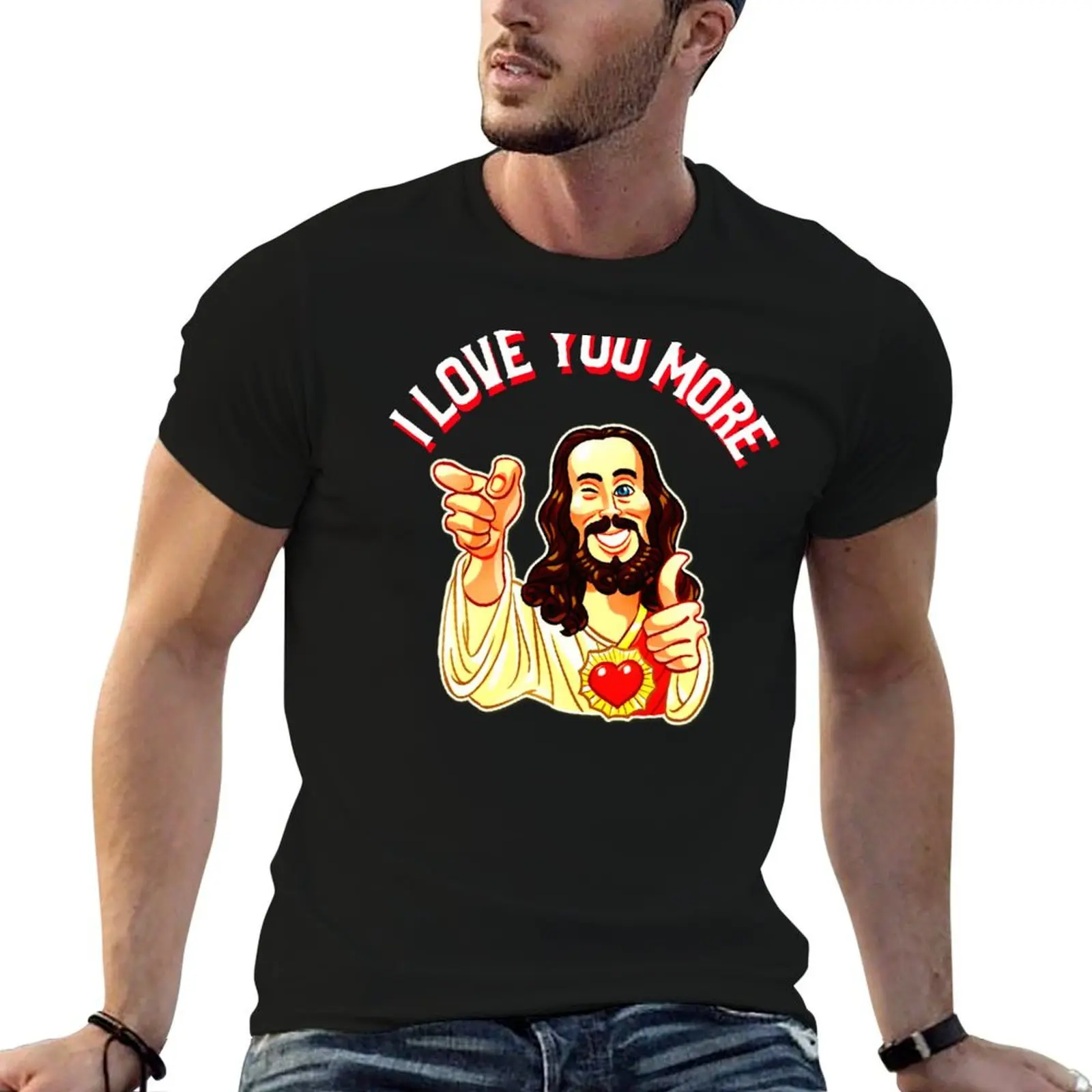

Jesus I love you more T-Shirt man t shirts for men casual t shirt man plain T-Shirt