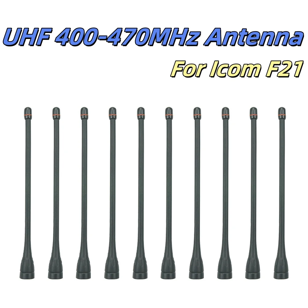 10PCS 16CM/6.29inch UHF Antenna for Icom IC-F4 IC-F21 IC-F24 IC-F25 IC-F26 IC-F43 IC-F44 IC-F80 IC-F4000 Portable Two Way Radio