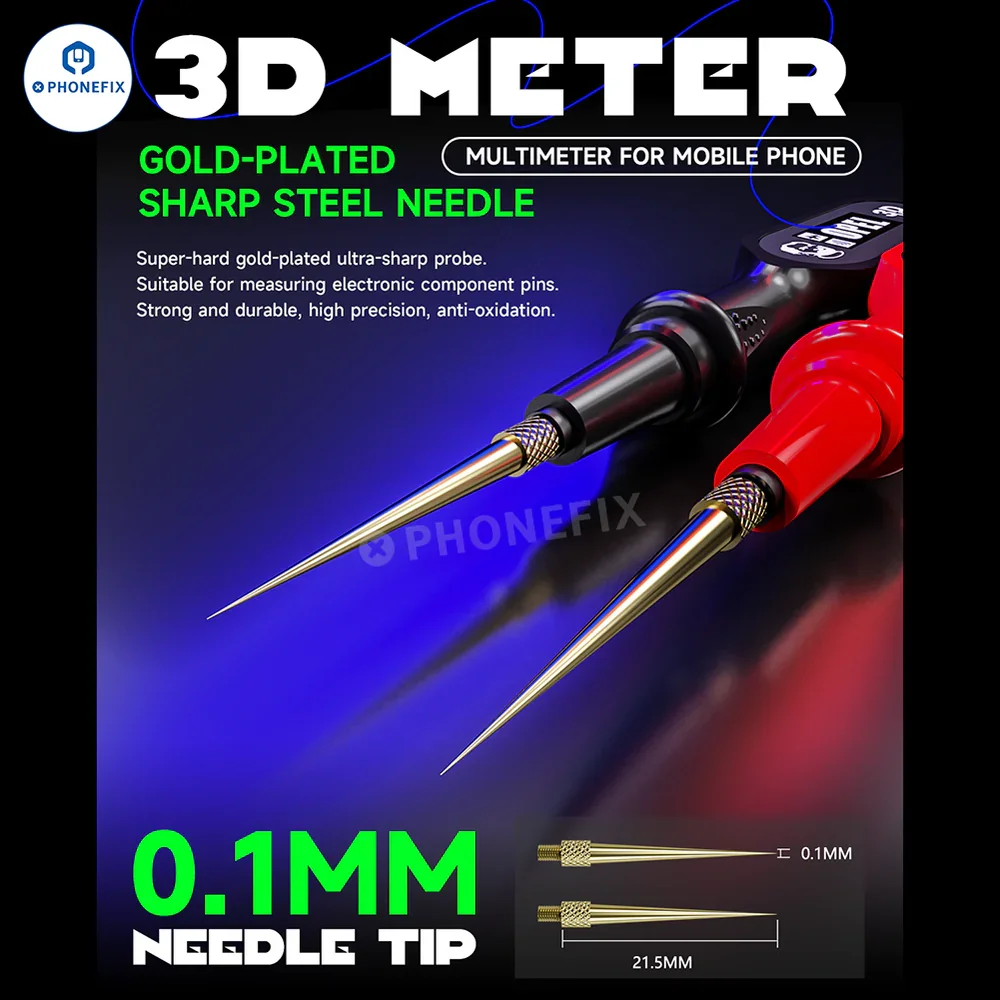 Mechanic 3D Meter Detective 3.0 Multimeter 0.1mm Needle Tip for Mobile Phone Voltage Capacitance Resistance Measurement Tool