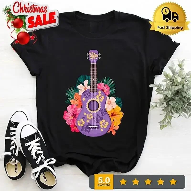 Ukulele Music Instrument Fan T shirt Vintage Musician Hawaiian Uke Lover Birthd