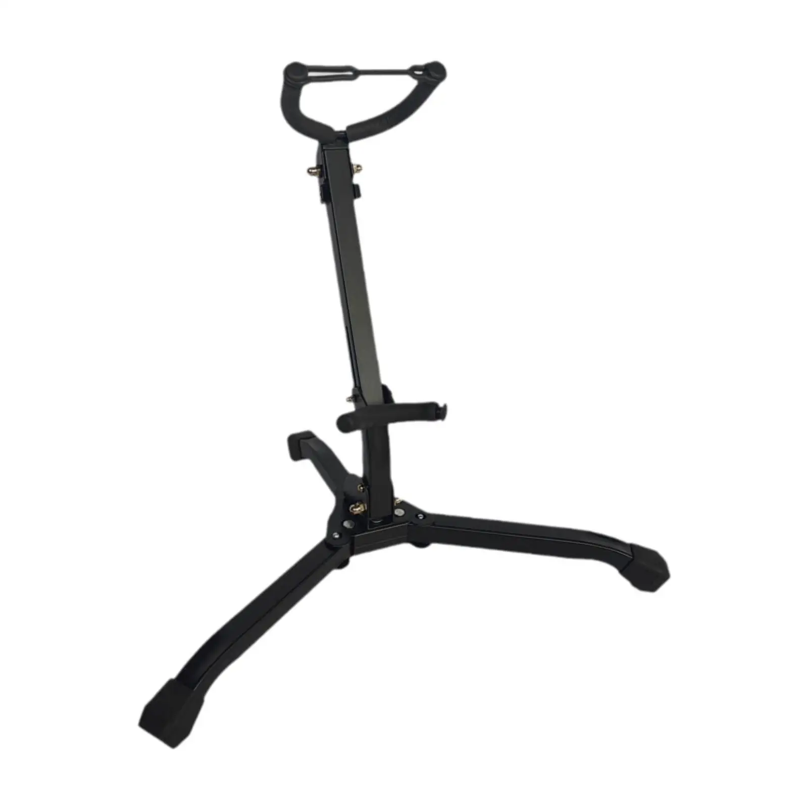 Foldable Saxophone Stand Professional with Triangle Base Portable Easy to Carry Foldable Holder Rack Adjustable Backrest Support