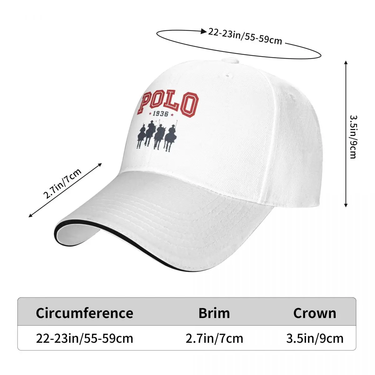 Red POLO EST.1936 Four Horsemen Ride Summer Baseball Caps For Womens Personalized Male Beach Dad Hat Snapback Cap