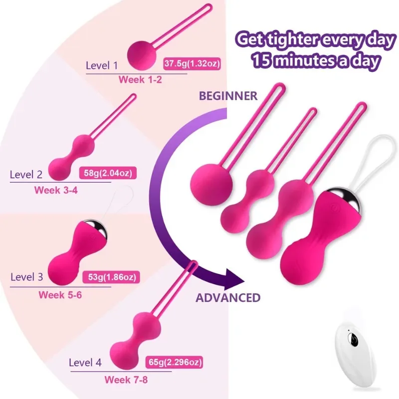 3/4 Stuks Kegel Vagina Ballen Vibrator Siliconen Halter Krimp Oefening Vibrerende Eieren Seksspeeltjes Voor Vrouwen Massager Draadloze Afstandsbediening