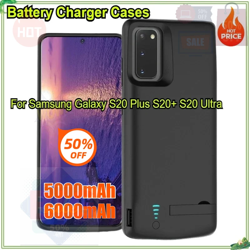 

Battery Cases for Samsung Galaxy S20 Plus S20+ Extenal Battery Powerbank Charging Cover for Samsung S20 Ultra Power Bank Cover