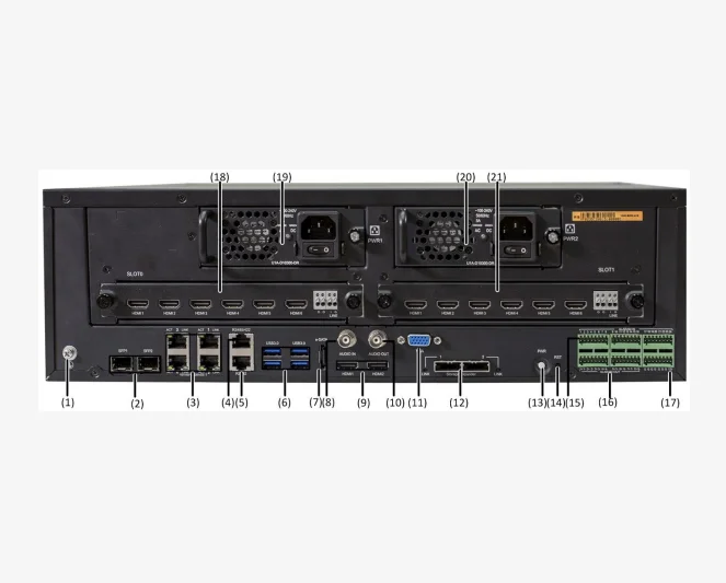 128CH 16 SATA Tanpa POE Resolusi 12MP Bandwidth 512M 2 HD-MI Alarm Masuk/Keluar Perekam Video Jaringan Proyek Sistem Kamera CCTV