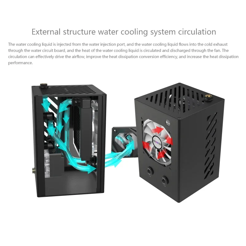 Bykski Copper Radiator Fan DDC Pump Distro Plate Integrated External Water Cooler Laptop Server Independent Instal B-120-WCD-X