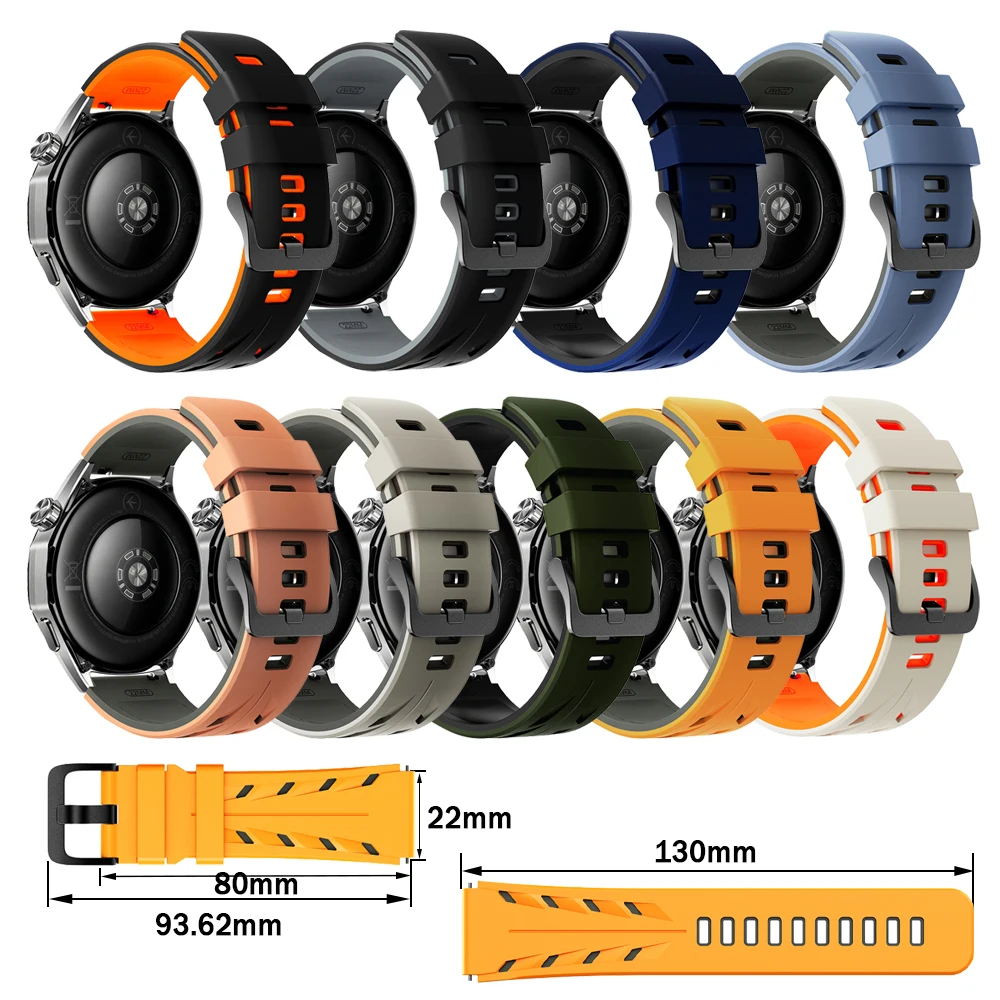 22mm Watch Band For COLMI P81 P82 P86 M42 M41 C81 V76 V73 I30 Replace Silicone Strap For AMAZFIT BALANCE 2 Sports Wrist Bracelet