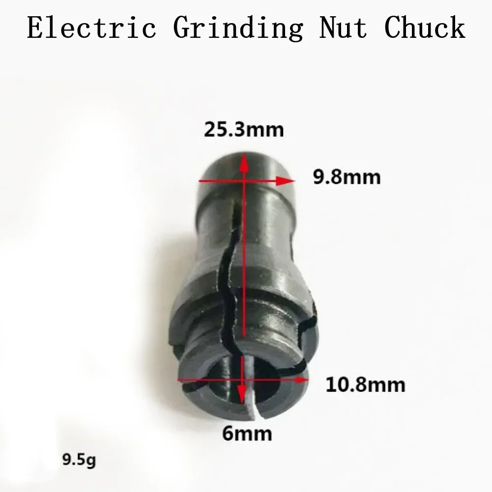 1PCS Grinding Machine Clamping Collet Engraving Chuck/Nut 6mm Replacement Parts 27 * 10mm Electric Grinding Chuck High Quality