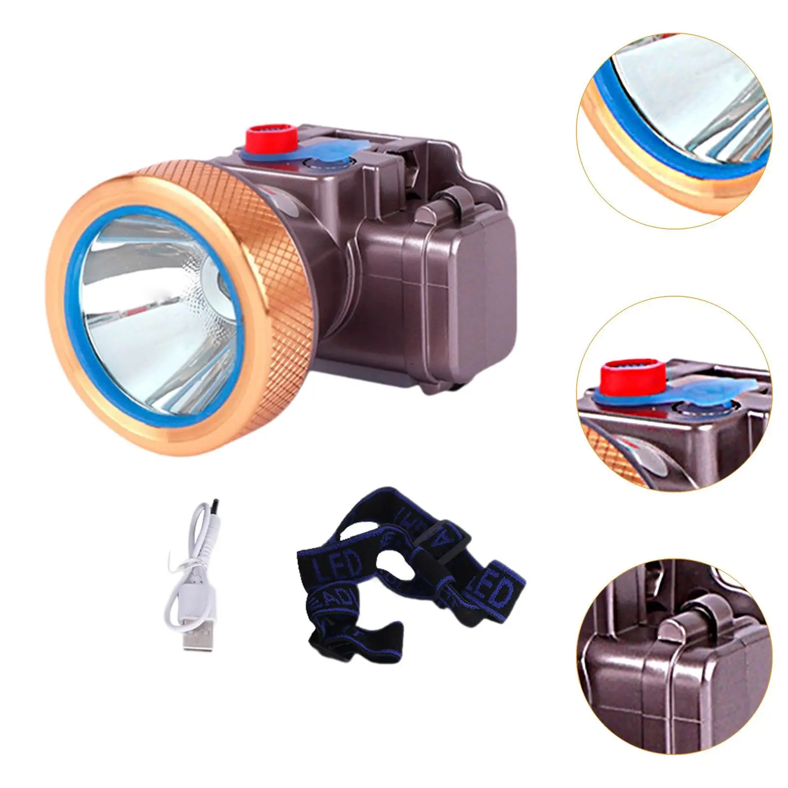 Rechargeable Flashlight for Cycling, Night Fishing, Running,