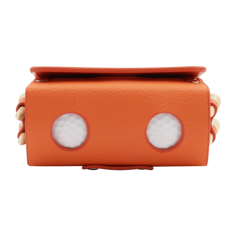 Golf Pouch Bags Travel Case Golf Ball Bag Portable Waist Storage Bag PU Leather For 2Pcs Golf Balls Holds And 4 Golf Tees Bag