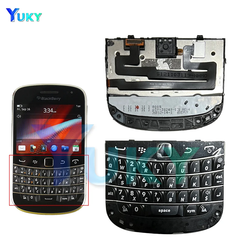 For  Blackberry bold 9900 Housing Original Mobile Phone English And Arabic Keyboard Button With Flex Cable Replacement Parts NEW