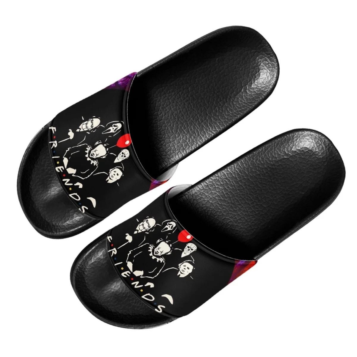 Halloween Gift Horror Friends Printed Comfortable Non-slip Sandals New Popular Outdoor Slippers Couple Breathable Beach Slides