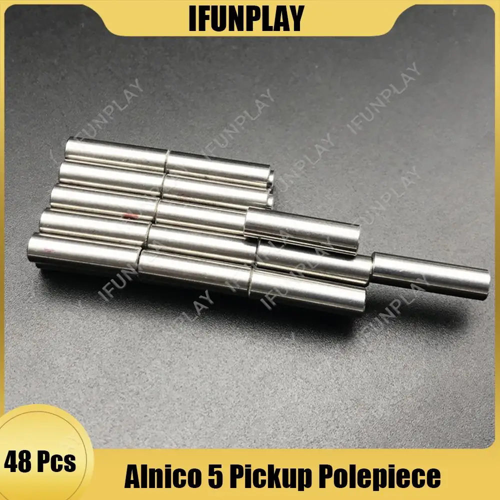 48pcs Humbucker Magnetized Alnico 5 Electric Guitar Pickup Polepiece Slug Pole Slug /Pickup Magnet Slug Rods/ 15mm or 18mm