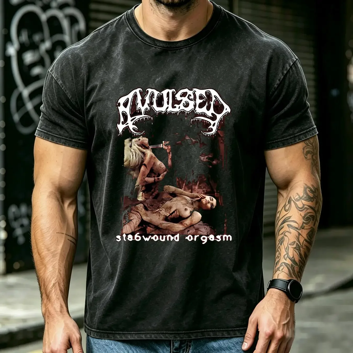 washed T Shirt Vintage Avulsed XL Skinless Lividity Gorgasm Devourment Dying Fetus vintage Washed graphic Casual streetwear