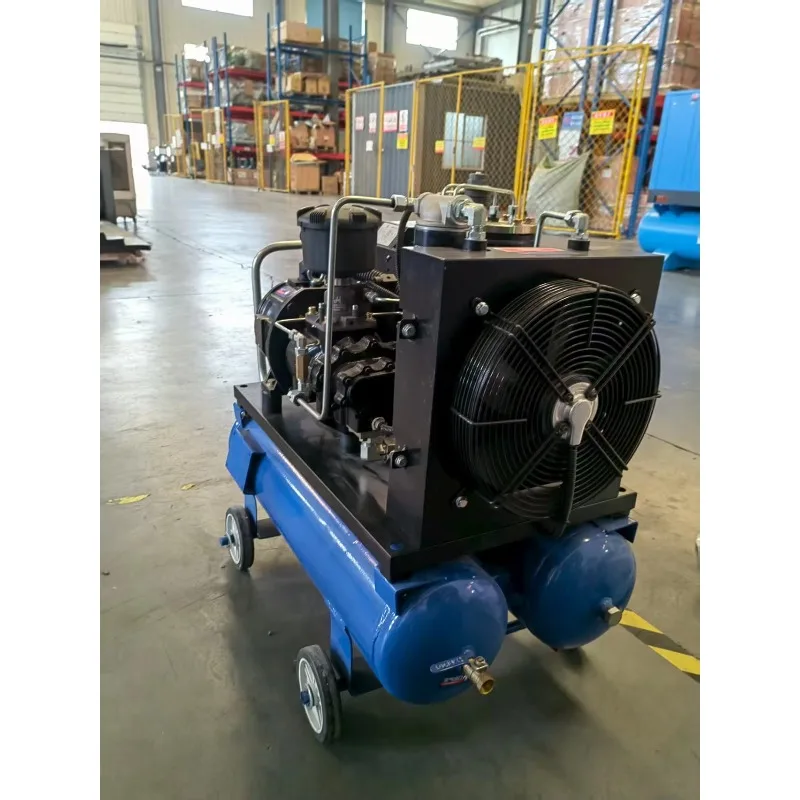 Customized 10HP Portable Air Screw Compressor With Wheels 7.5KW Small Mobile Integrated Permanent Magnet Screw Compressor With 6