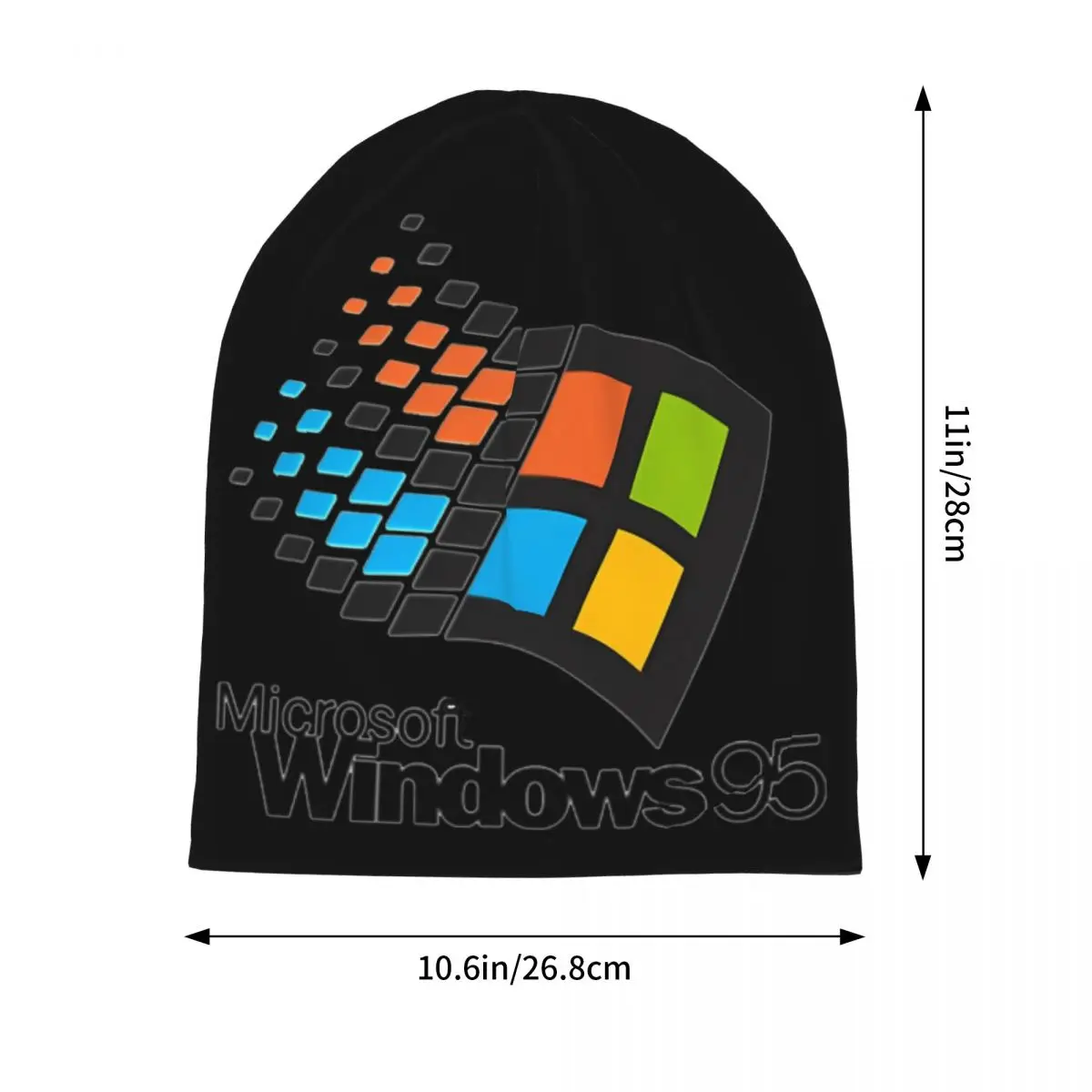 Windows 95 Piccolo berretto caldo lavorato a maglia Cappello cofano hip-hop Autunno Inverno Berretti da esterno Cappelli per uomo Donna Adulto