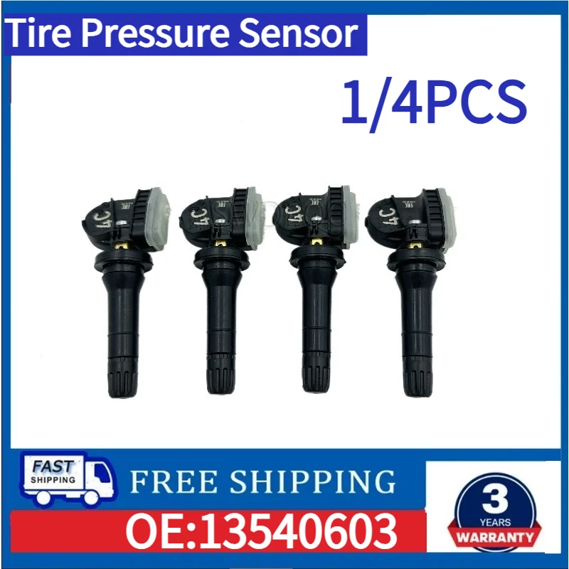 1/4pcs 13540603 TPMS Tire Pressure Monitoring Sensor For Opel Vauxhall Astra Insignia Zafira 2013-2020 433MHz 13506424