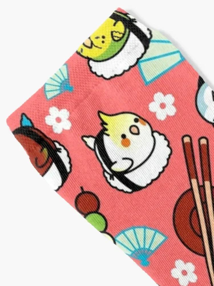 Sushi Time with Cody the Lovebird & Friends Socks colored anime Stockings Running Ladies Socks Men's