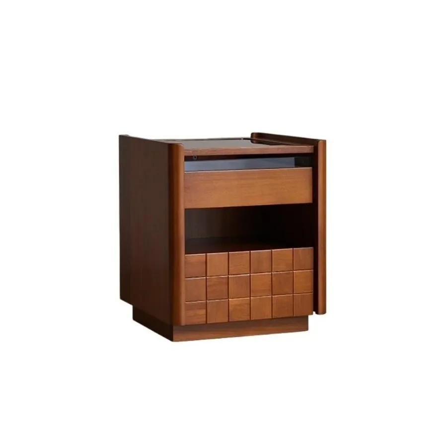 

NightStand/Sofa Table 44x42x51cm Vintage Wooden Bedside Console, Modern Storage Furniture for Bedroom Living Space Balcony Hote