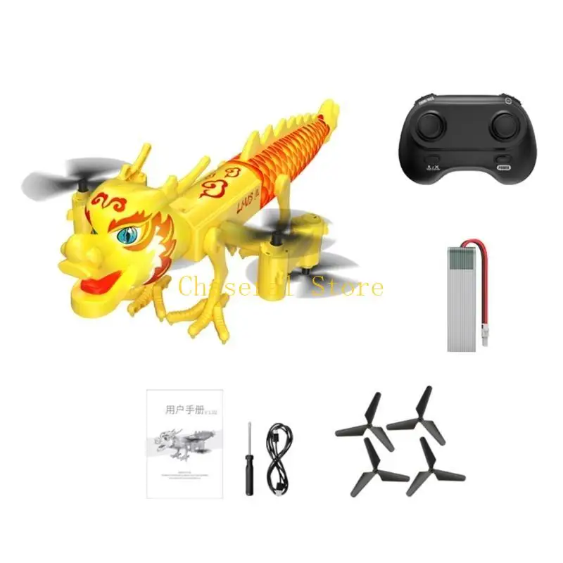 E7CE – avion Dragon télécommandé à 4 essieux, jouet facile à voler, jouet électronique pour enfant, quadrirotor télécommandé,
