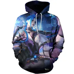 2023 Arcane League of Legends Hoodie Men Women Fashion Coat Jinx 3D Print Hoodies Kids Boy Girl Coat Hip Hop Hooded Sweatshirts