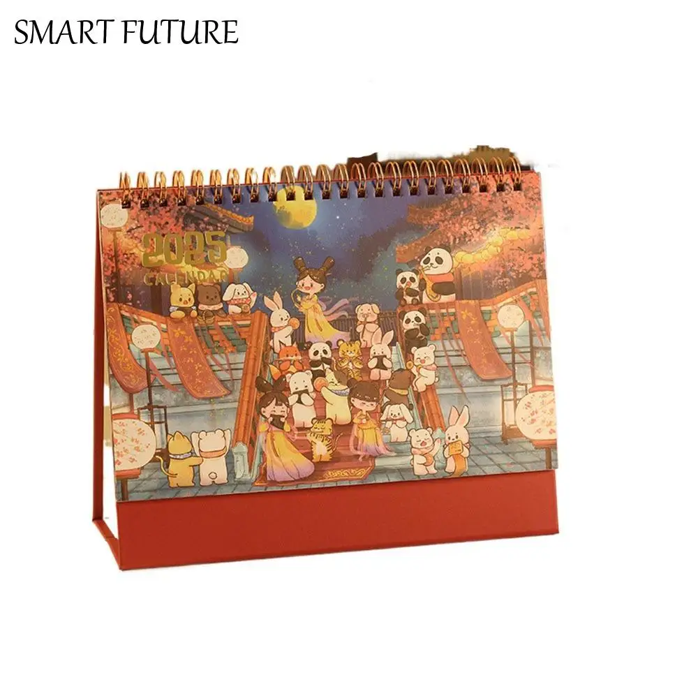 

Ancient Style 2025 New Year Desk Calendar Daily Monthly Planning Standing Flip Calendar Schedule Time Manegement
