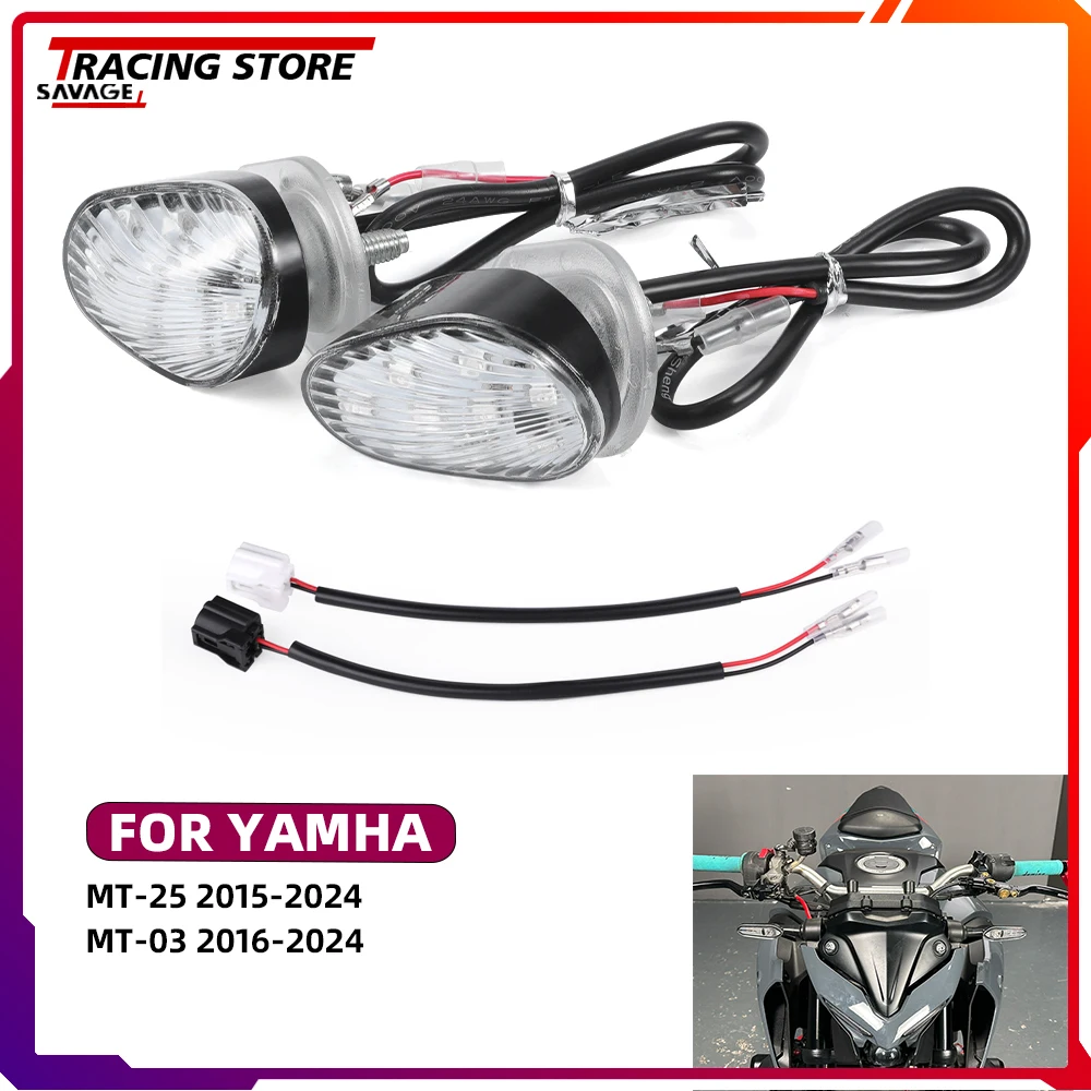 

For YAMAHA MT-25 MT-03 LED Motorcycle Front Rear Turn Signal Light Indicator Lamp Flashing Indicator MT03 MT25 Adapters Cables