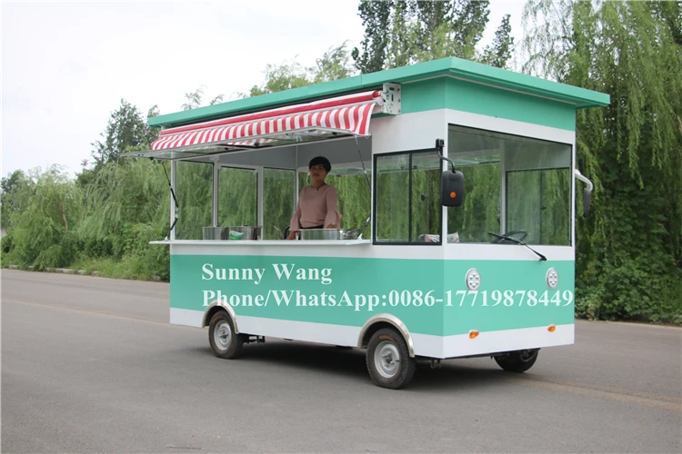 Coche de cocina eléctrico/camión de comida/coche de servicios de comida rápida carrito de pescado móvil coche de helado