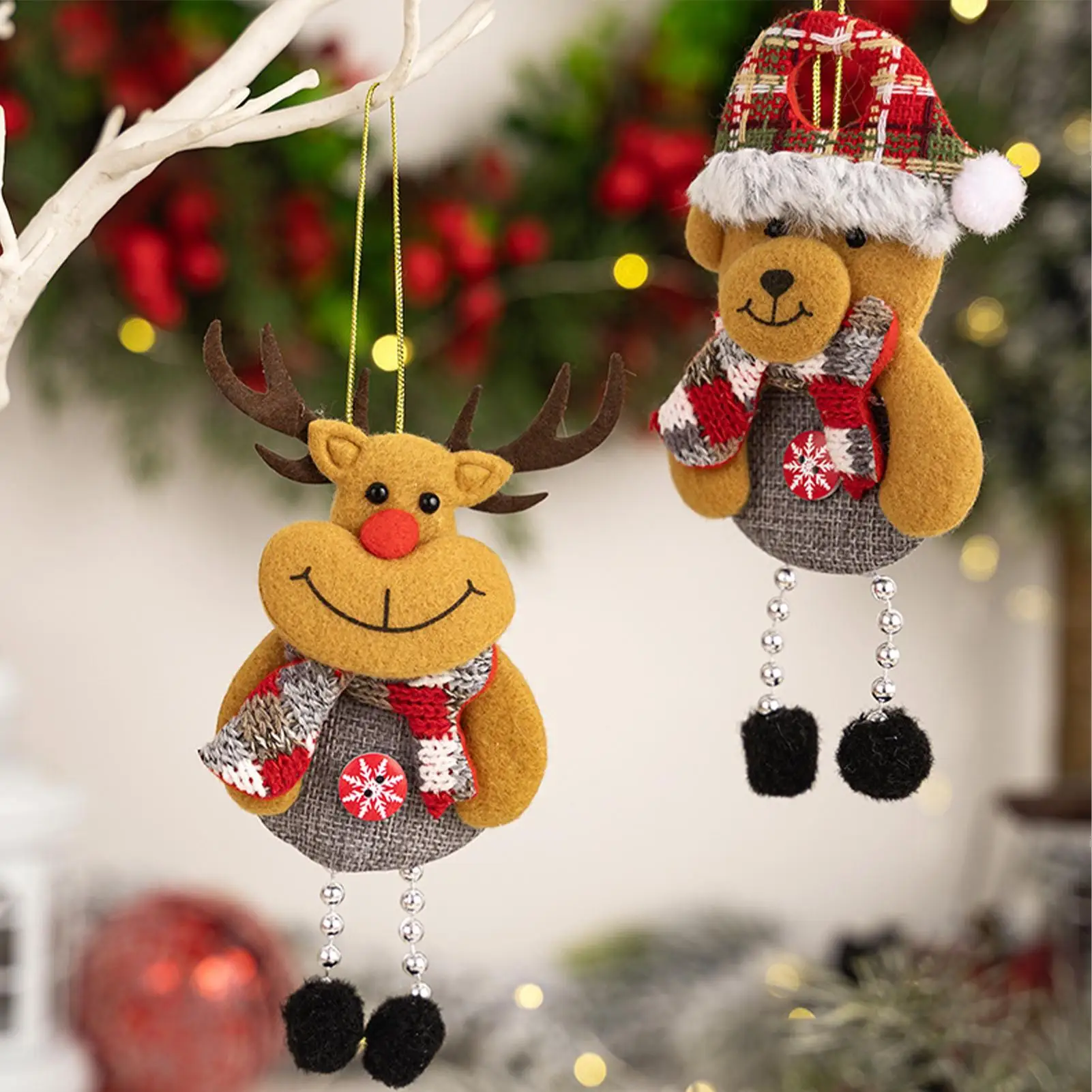 

Рождественская елка, тканевый орнамент, сезонная ткань для дисплея, подвеска в виде Санта-Клауса, декор на Рождество для каминной двери, стены гостиной