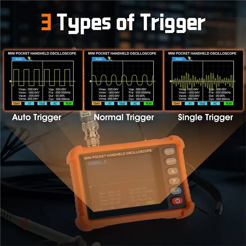 ABJO-مسمار الذبذبات الرقمي المحمول 250 كيلو هرتز 2.5 عينات عملاقة/ثانية مجموعة أوتوماتيكية 2.8 بوصة LCD ± 40 فولت بطارية قابلة للشحن 3H للإصلاح والتعليم #2