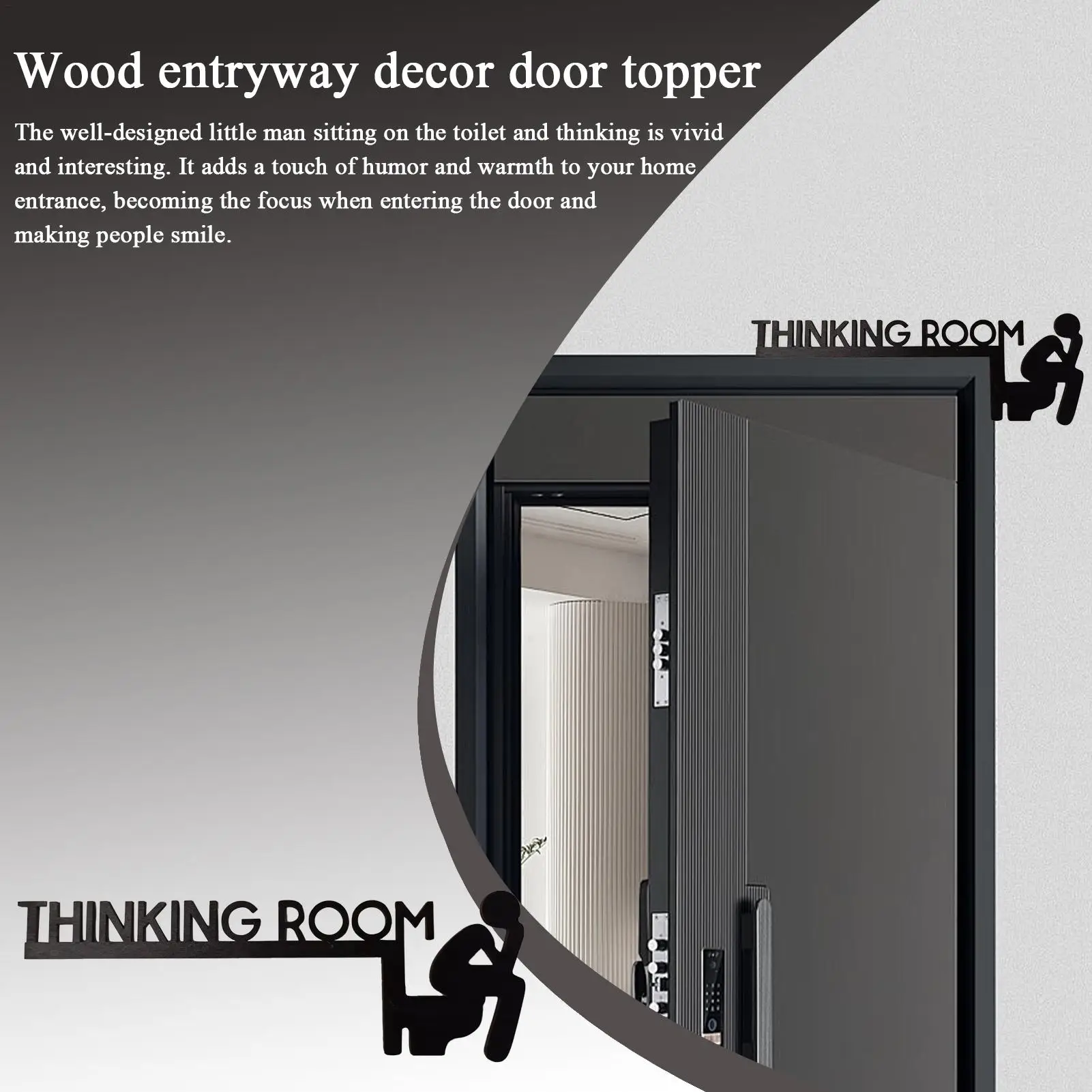 غرفة التفكير الحمام تسجيل فوق الباب غرفة التفكير متعة الخشب المرحاض لافتة للباب غرفة التفكير الفريدة متعة المرحاض لافتة للباب مضحك