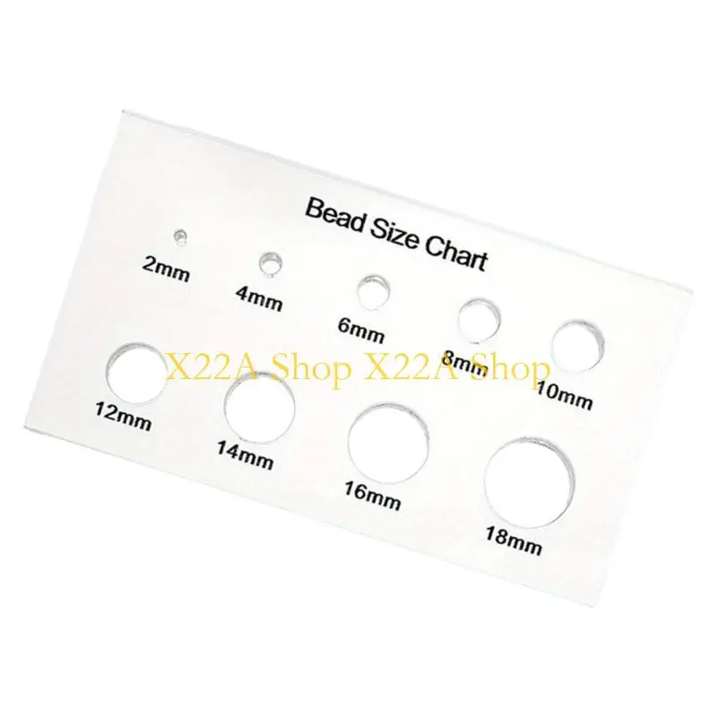 Unique Compact Bead Sizing Guide Acrylic Template for Jewelers and Handmade Enthusiasts
