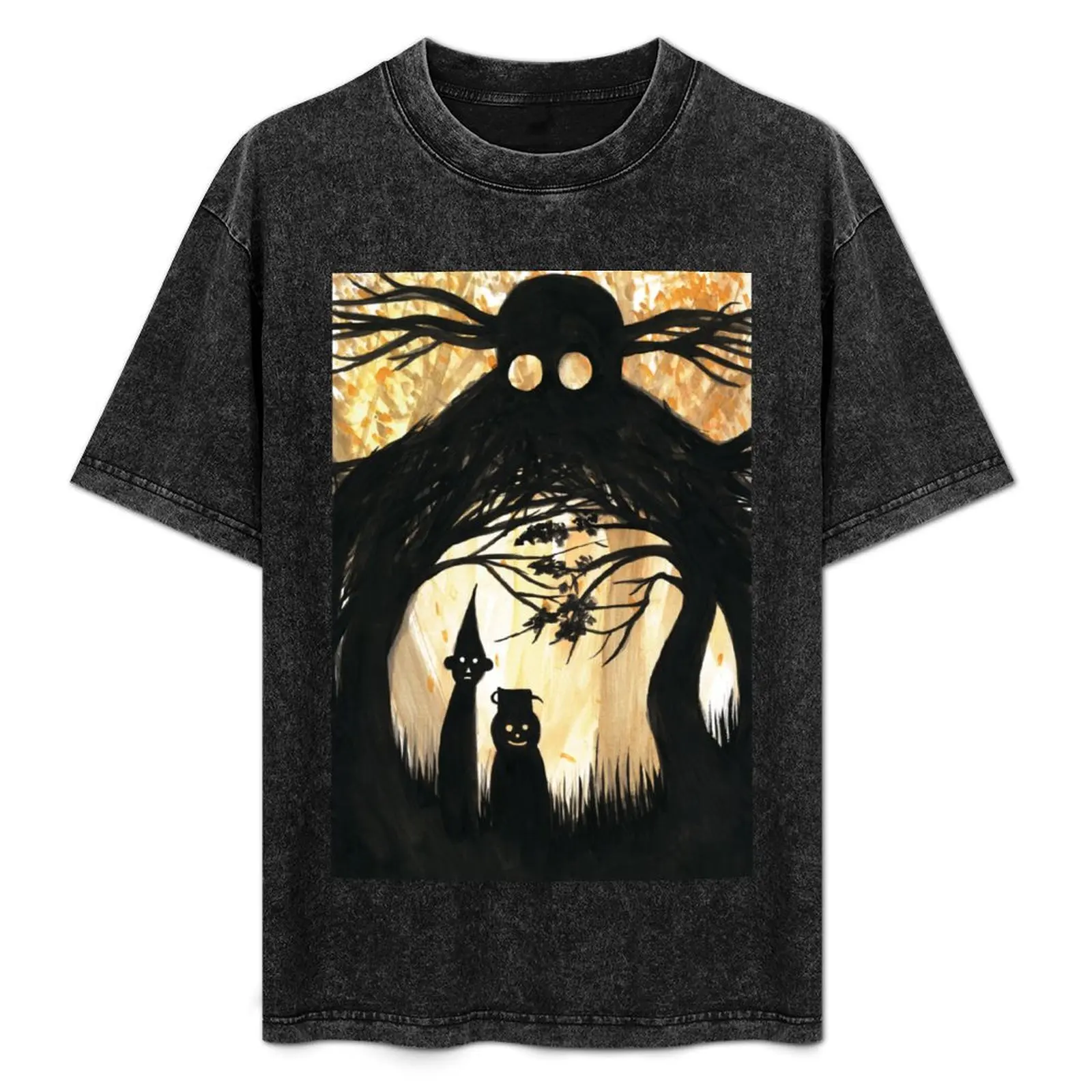 

Over the Garden Wall Shadows T-Shirt Basic Solid Color Short Sleeve Cotton Top