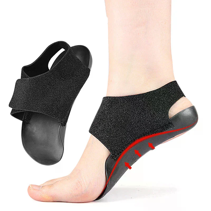 1 Pair Arch Support Sleeve Cushioned Soft Elastic Gel Pad Fabric Arch Sock For Flat Foot Pain Relief Plantar Fasciitis Heel