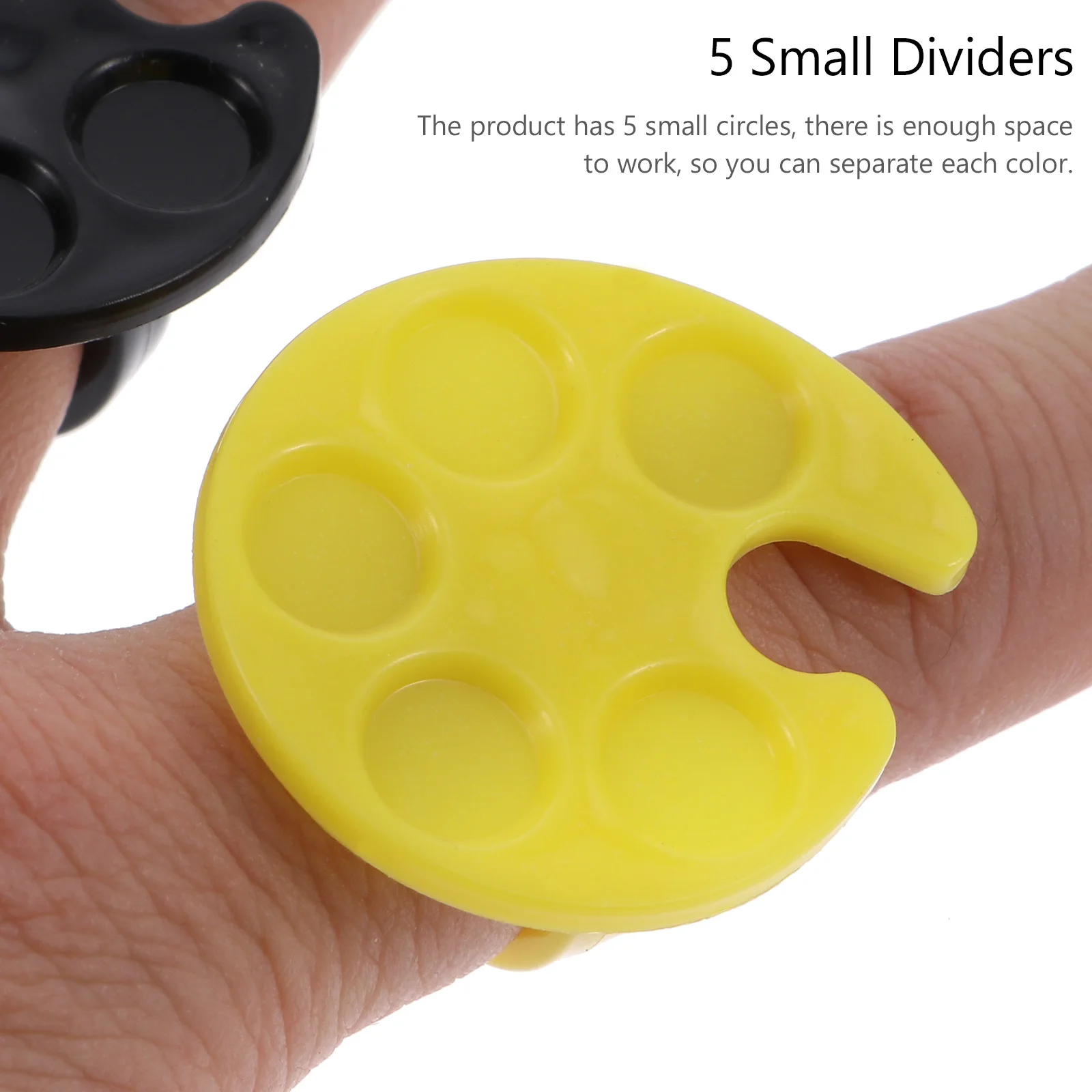 Tavolozze di anelli per nail art indossabili da 10 pezzi Vassoio di miscelazione in plastica liscia adatto per fondotinta pigmentato per smalto e salone di manicure
