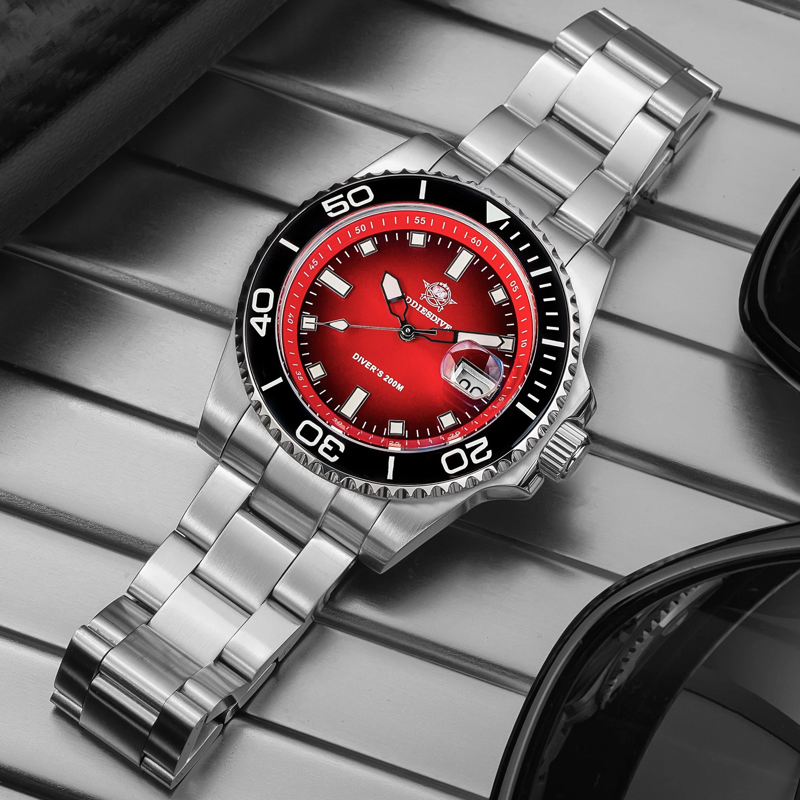 ADDIESDIVE AD2089 Watches For Men 41mm Fashion Color Rotatable Bezel 200m Waterproof Diver Watch BGW9 Luminous Reloj Hombre