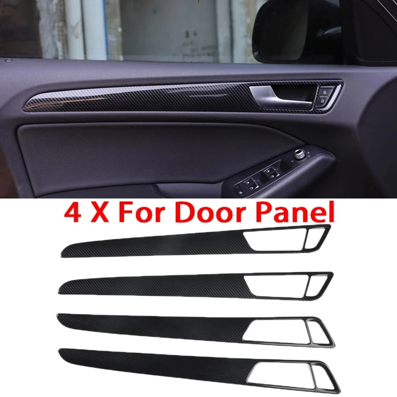 Carbon Fiber Color Car Console Armrest Gear Shift Decoration Frame Cover Trim For Audi Q5 2010 2011 2012 2013 2014 2015-2017