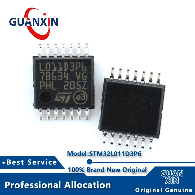 

100% New STM32L011D3P6 STM32L011D3P6TR TSSOP-14 Marking L011D3P6 STM32L011